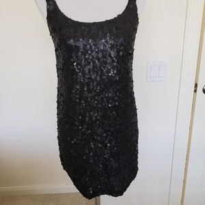 BEAUTIFUL THEORY BLACK SEQUINED mini DRESS SIZE  0